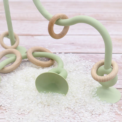 Natural Wood Silicone Teether