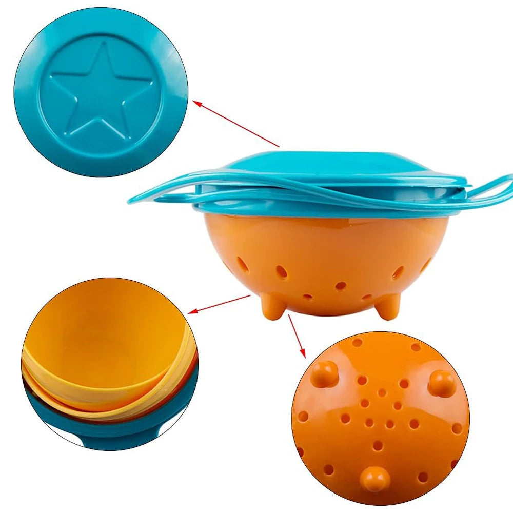 Spill-Proof Gyro Feeding Bowl