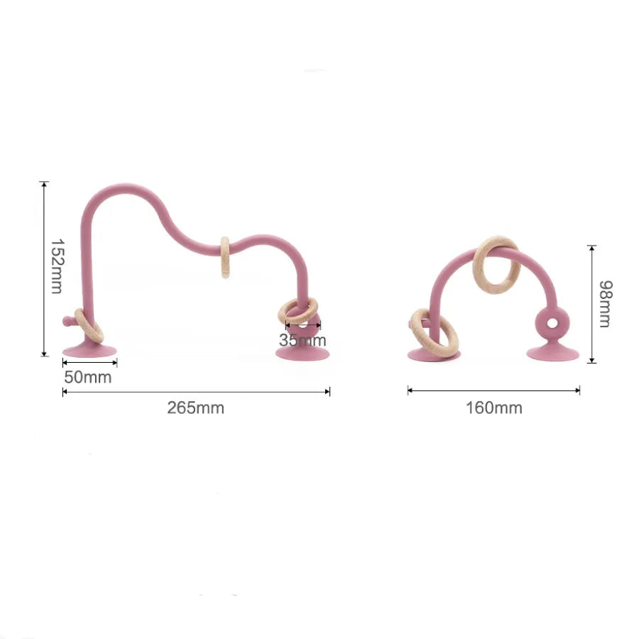 Natural Wood Silicone Teether