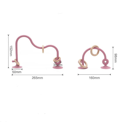 Natural Wood Silicone Teether