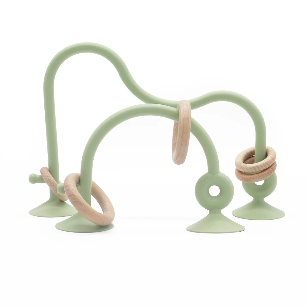 Natural Wood Silicone Teether