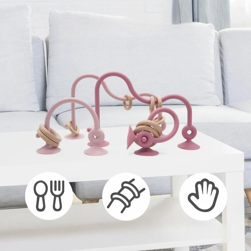 Natural Wood Silicone Teether